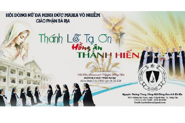 Hội Dòng Nữ Đa Minh Đức Maria Vô Nhiễm: Thánh lễ tạ ơn và mừng hồng ân thánh hiến