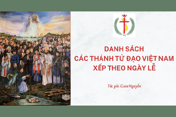 Danh sách Các Thánh Tử Đạo Việt Nam xếp theo tháng trong năm