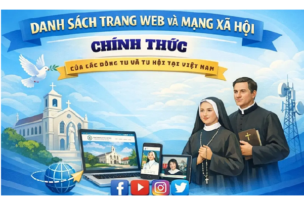 Danh sách trang web và mạng xã hội chính thức của các dòng tu và tu hội tại Việt Nam
