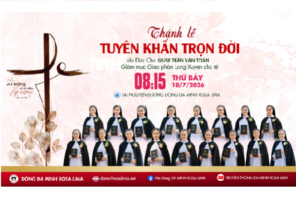 Dòng Đa Minh Rosa Lima: 17 Nữ tu tuyên khấn trọn đời