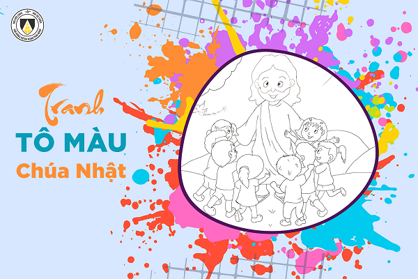 Tranh tô màu: Lễ Chúa Thánh Thần hiện xuống - năm A (Ga 20, 19-23)