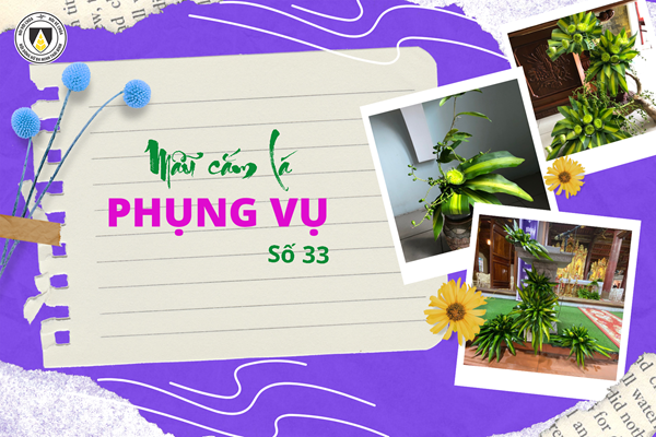 Mẫu cắm hoa Phụng vụ - số 33 (mẫu cắm Lá)