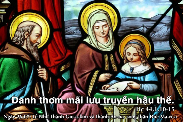 Ngày 26/7 - Thánh Gioakim và Thánh Anna, song thân Đức Maria