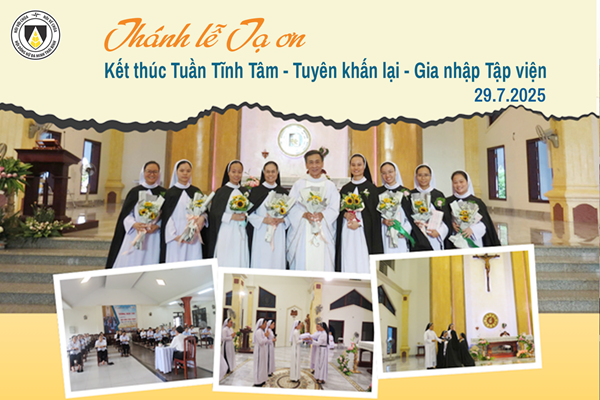 Thánh lễ Tạ ơn, Nghi Thức Gia nhập Tập viện và Tuyên Khấn lại