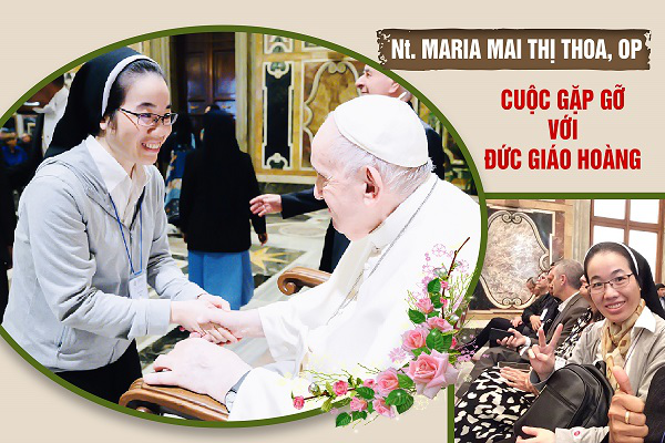 Hình ảnh: Nữ tu Maria Mai Thị Thoa gặp gỡ Đức Giáo Hoàng Phanxicô