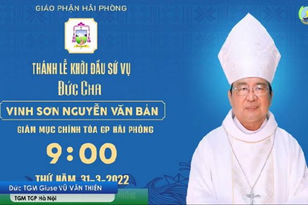 Trực tiếp Thánh lễ khởi đầu sứ vụ của Đức Tân Giám mục Chính tòa Giáo phận Hải Phòng