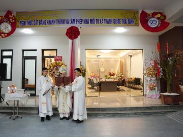 Hình ảnh: Thánh lễ Tạ ơn, cắt băng khánh thành và làm phép Ngôi Nhà mới Tu xá Thánh Giuse Thái Bình