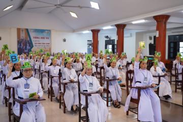 Hình ảnh 1: Cuộc thi Chung kết Tìm hiểu Tin mừng Mát thêu