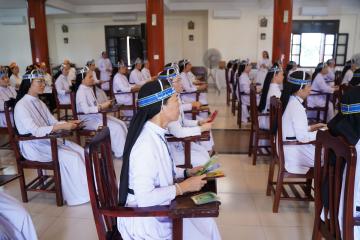 Hình ảnh 1: Cuộc thi Chung kết Tìm hiểu Tin mừng Mát thêu