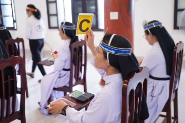 Hình ảnh 1: Cuộc thi Chung kết Tìm hiểu Tin mừng Mát thêu