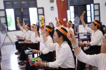 Hình ảnh 1: Cuộc thi Chung kết Tìm hiểu Tin mừng Mát thêu